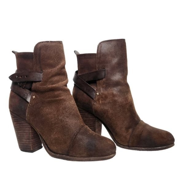 rag & bone Shoes - RAG & BONE Kinsey Brown Leather Ankle Boot